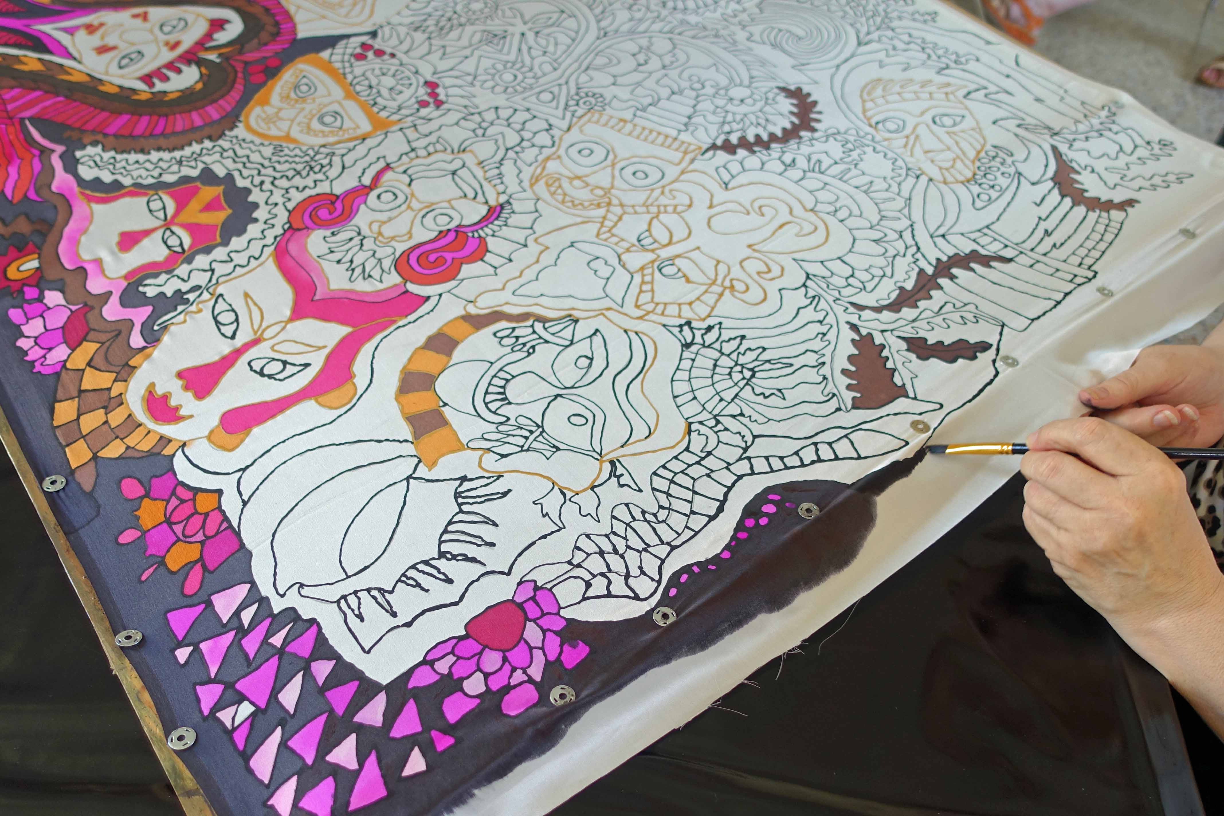 Peinture sur soie